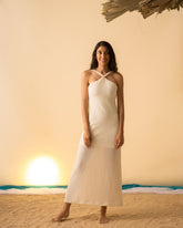 Vestido Largo Mujer Crudo A Los Mares Los Pesares