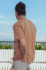 Camiseta Unisex Oversize Renacer Mostaza (190gr algodón)