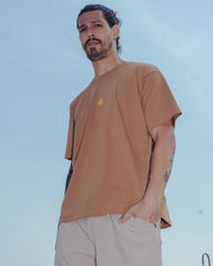 Camiseta Unisex Oversize Renacer Mostaza (190gr algodón)
