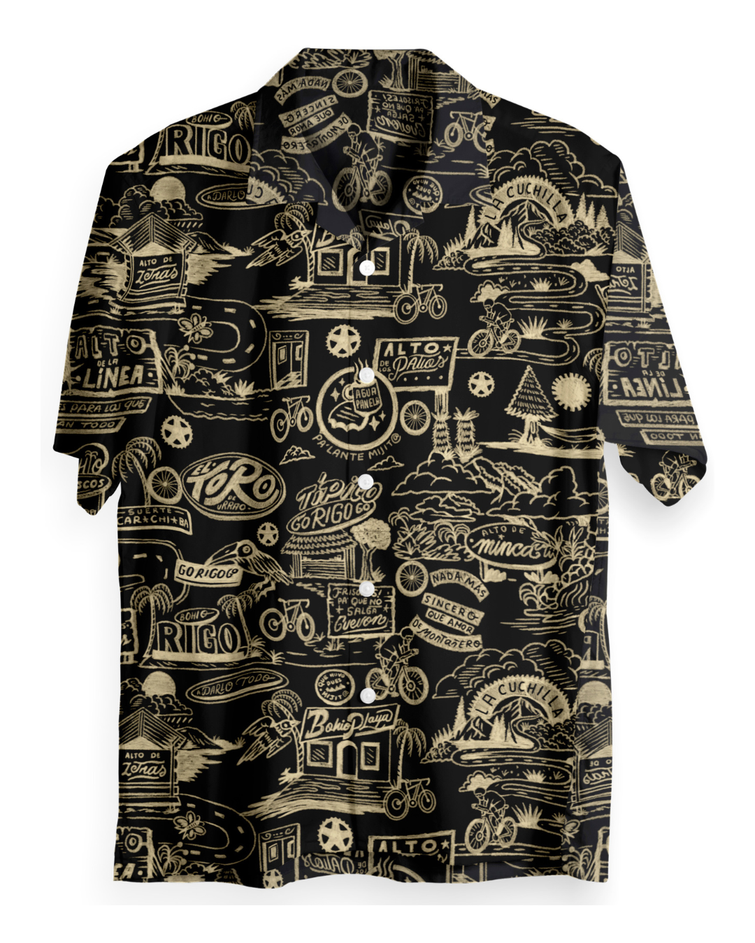 Camisa Hombre Go Rigo Go! X Bohio negro (Chalis)