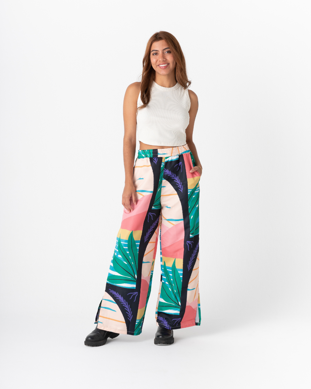 Pantalón mujer Isleña Pura multicolor (Tela náutica)