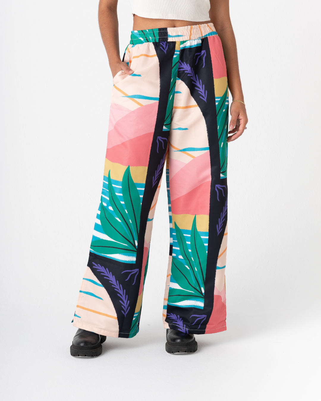 Pantalón mujer Isleña Pura multicolor (Tela náutica)