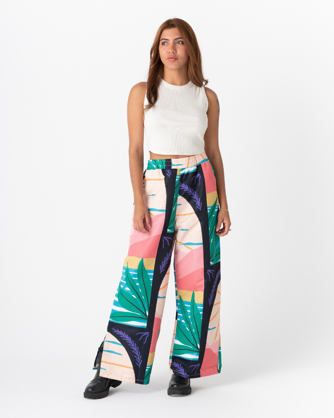 Pantalón mujer Isleña Pura multicolor (Tela náutica)