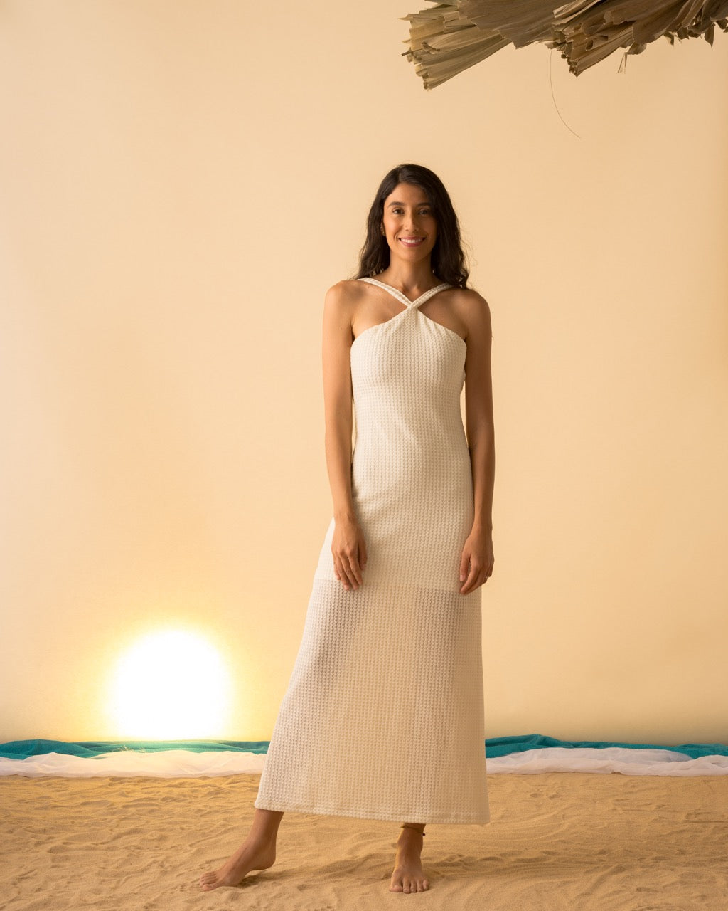 Vestido Largo Mujer Crudo A Los Mares Los Pesares