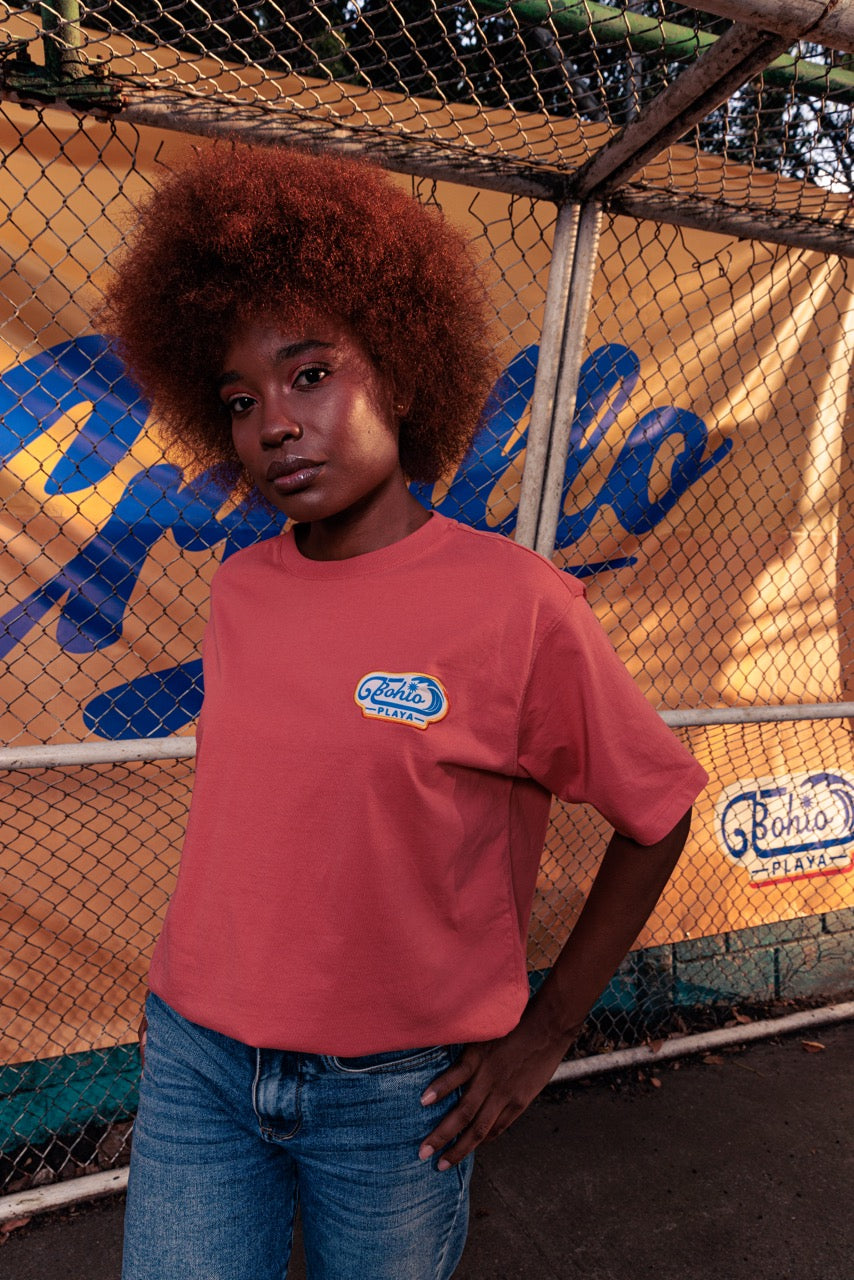 Camiseta Unisex Futbol Criollo Palmera Pastel