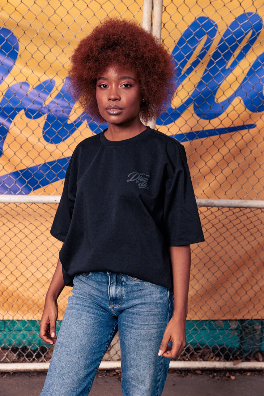 Camiseta Unisex Básica Futbol Criollo Negro