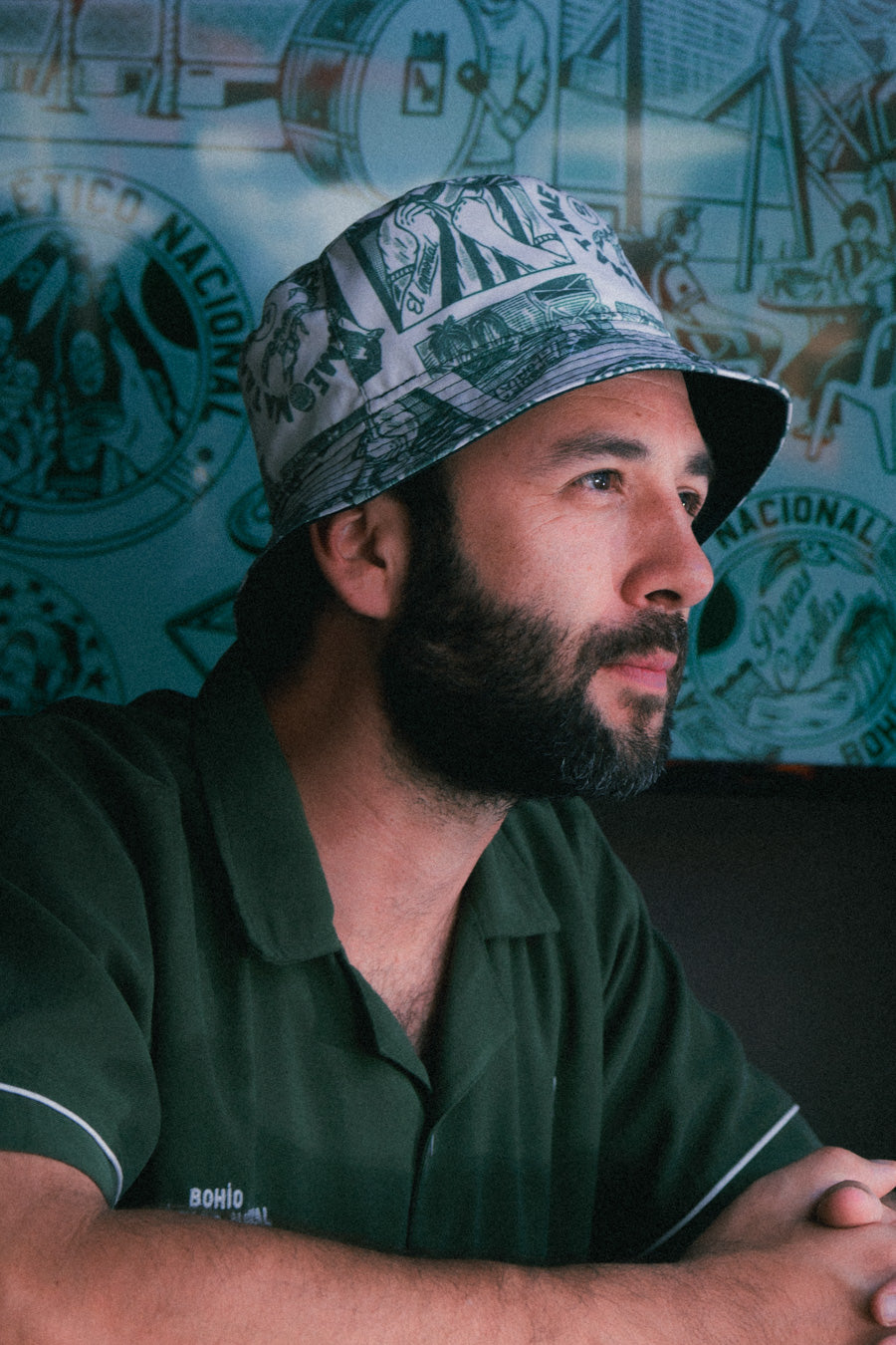 Bucket Hat Atlético Nacional X Bohio (Doble Faz)