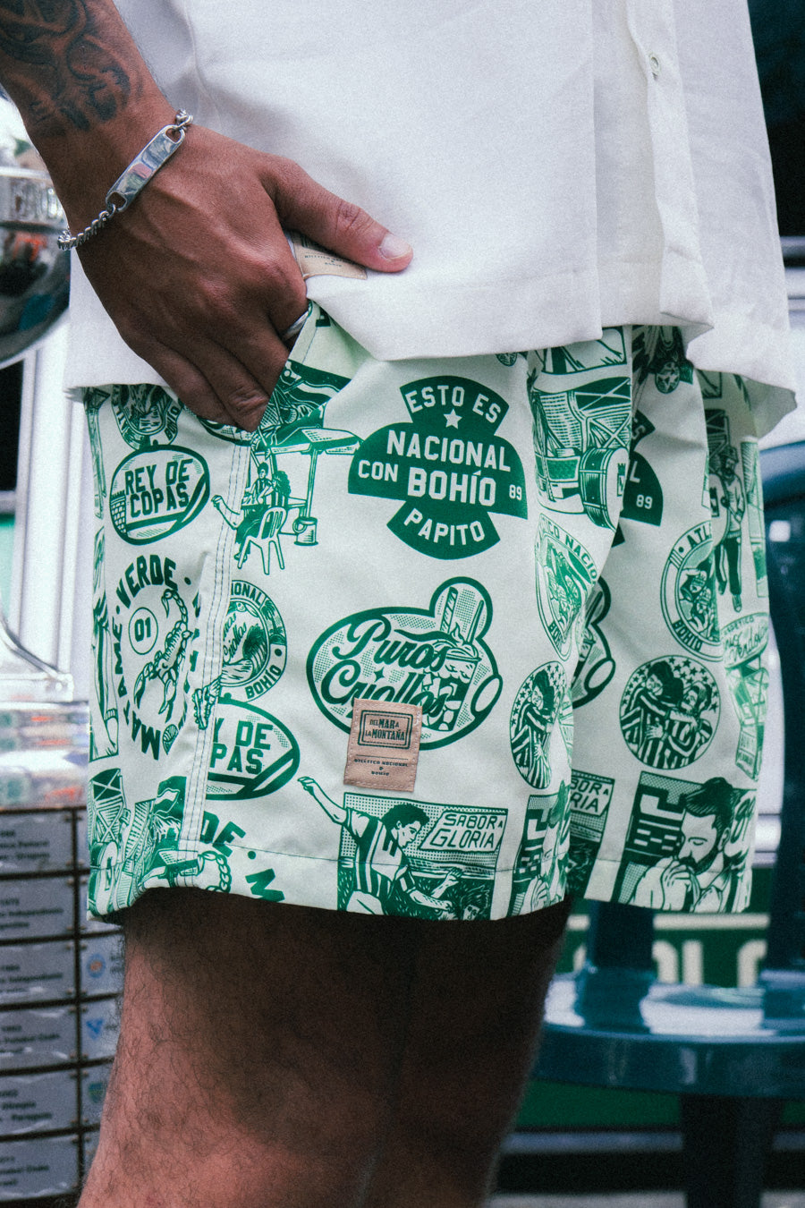 Bañadora Masculina Atlético Nacional X Bohio (Tela Eco)