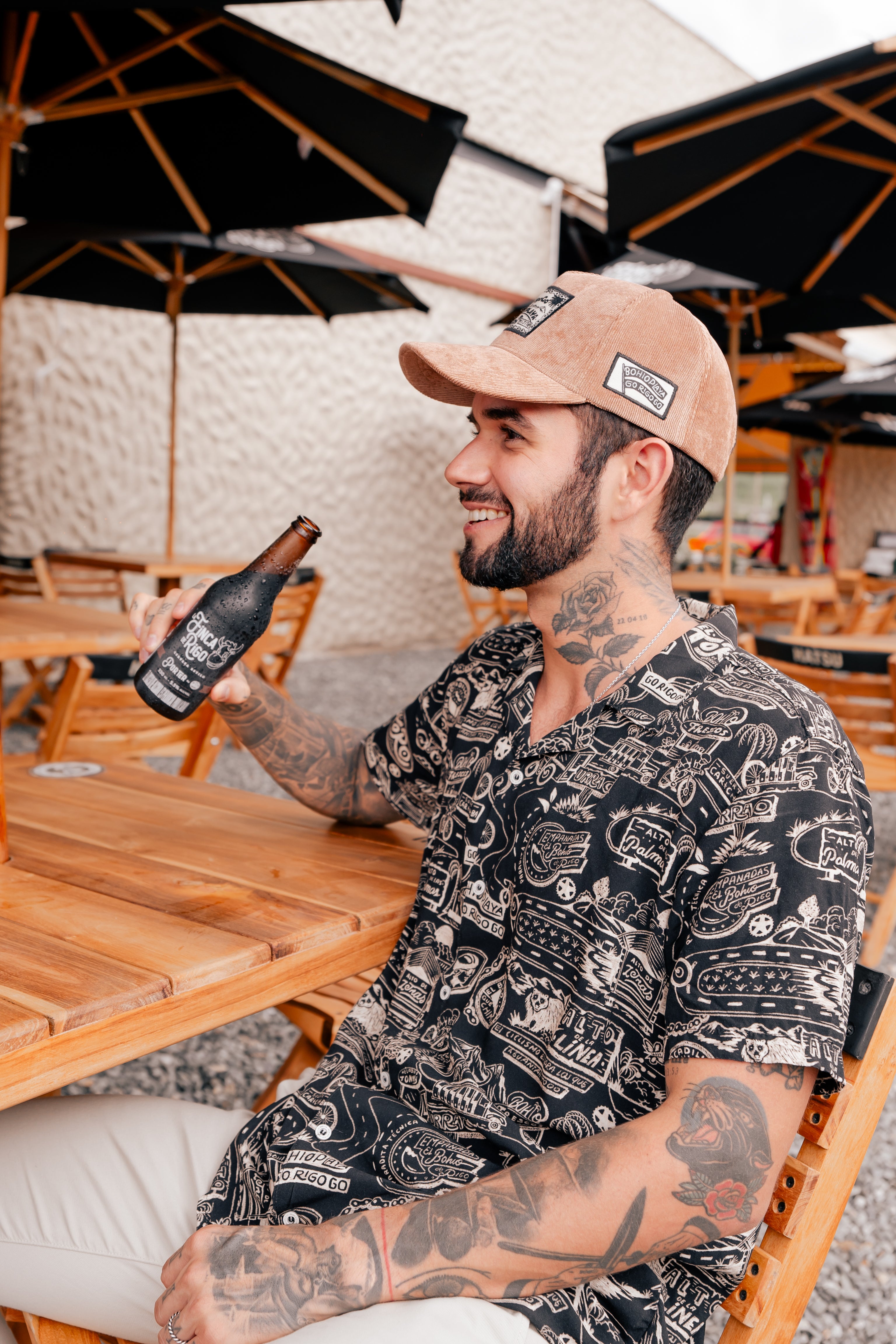 Camisa Hombre Go Rigo Go! X Bohio negro (Chalis)