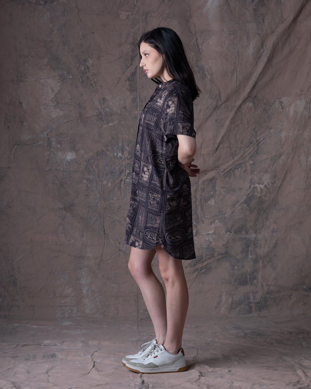 Camisón Mujer Perritos Y Gaticos Dunan X Bohío -Talla unica (Rayón)