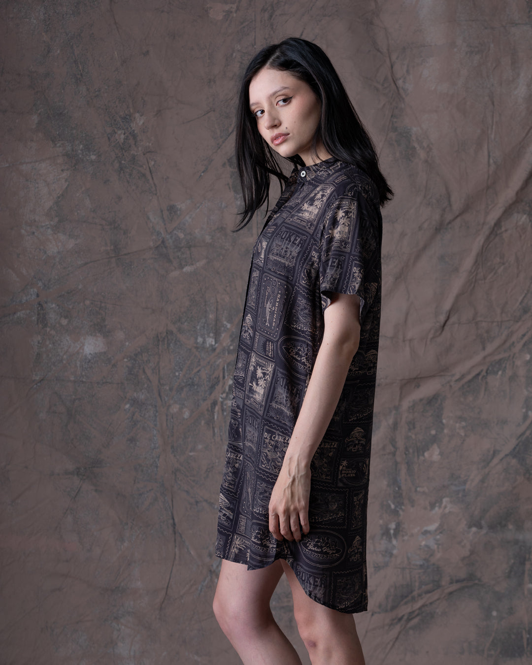 Camisón Mujer Perritos Y Gaticos Dunan X Bohío -Talla unica (Rayón)