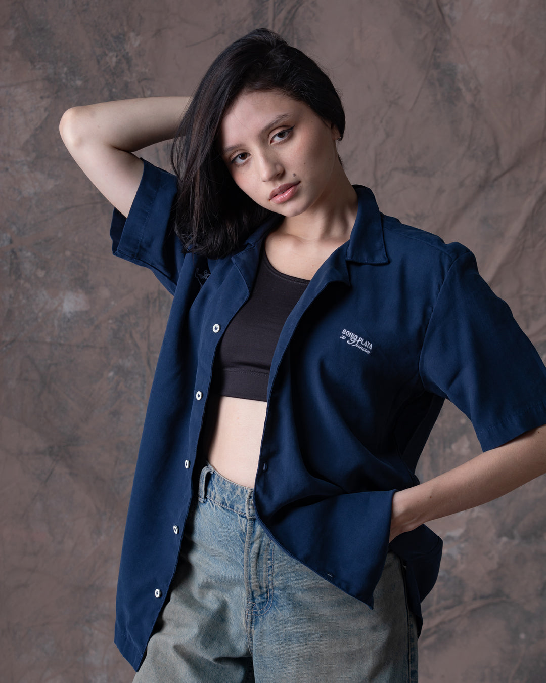 Camisa Unisex Dunan X Bohío Azul (Rayón)