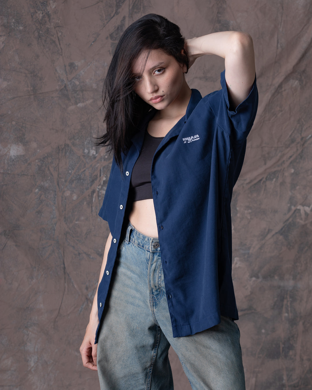 Camisa Unisex Dunan X Bohío Azul (Rayón)