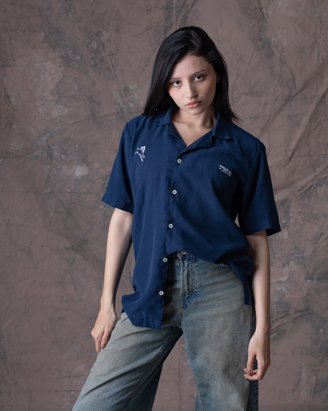 Camisa Unisex Dunan X Bohío Azul (Rayón)