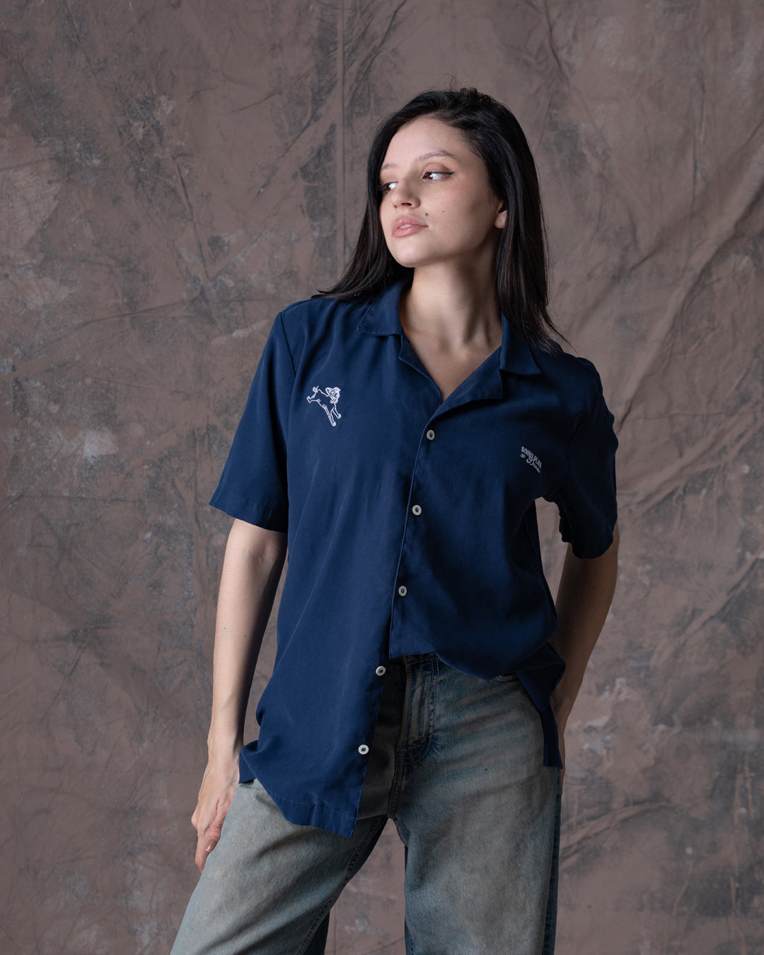 Camisa Unisex Dunan X Bohío Azul (Rayón)