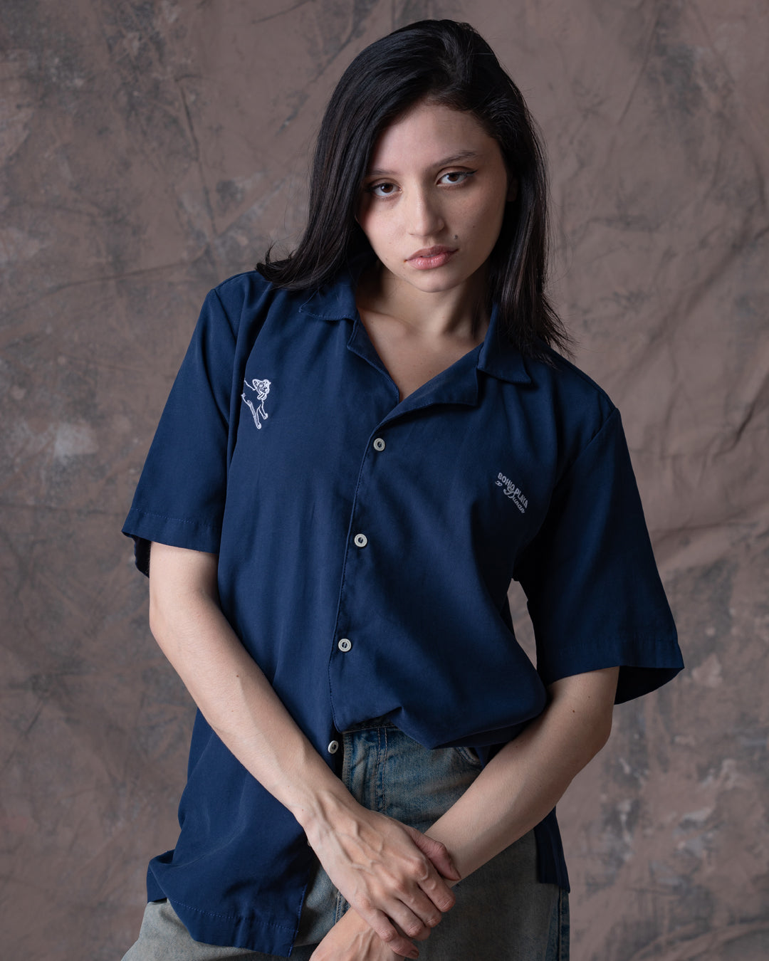 Camisa Unisex Dunan X Bohío Azul (Rayón)