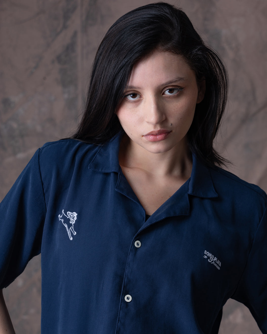Camisa Unisex Dunan X Bohío Azul (Rayón)