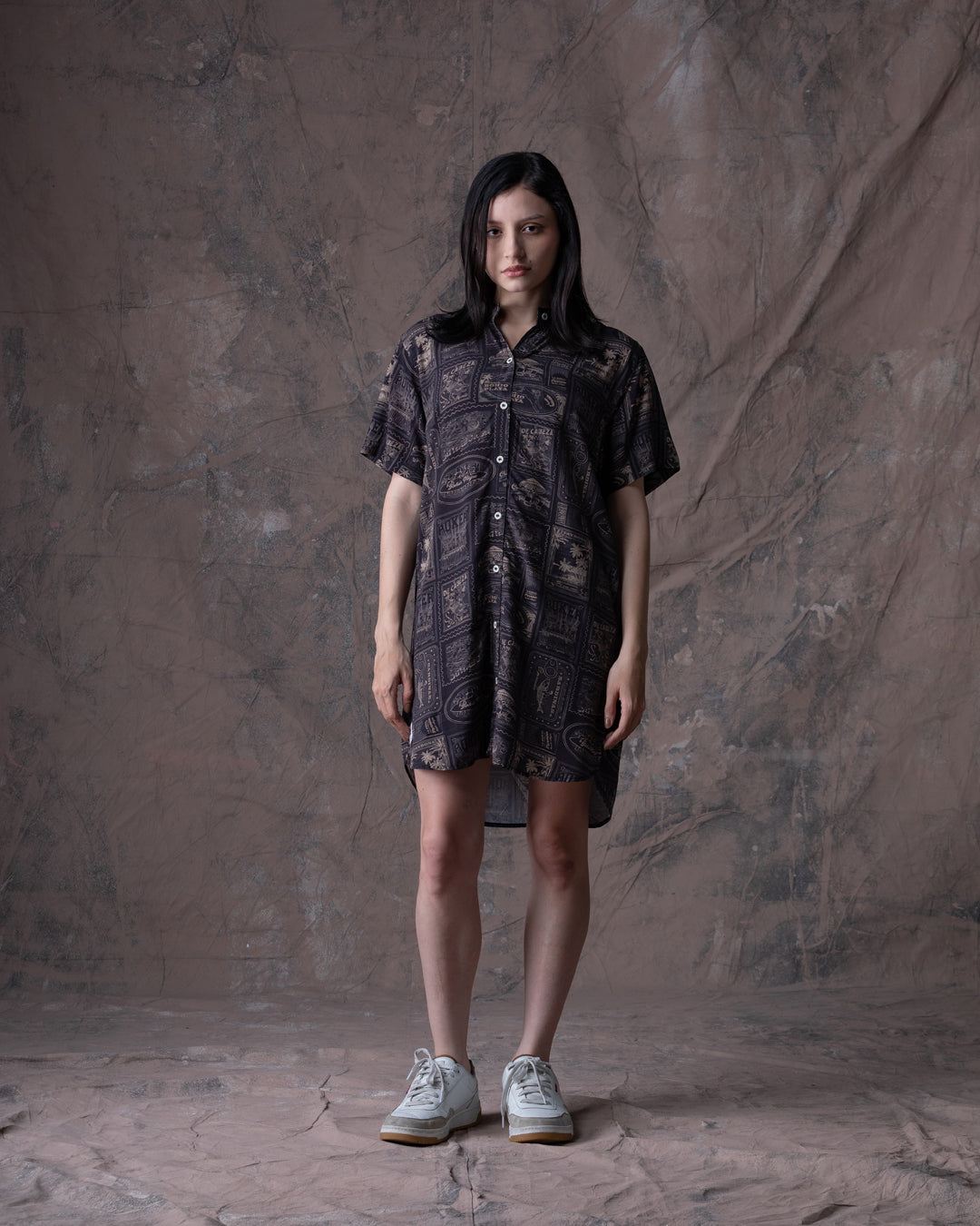 Camisón Mujer Perritos Y Gaticos Dunan X Bohío -Talla unica (Rayón)