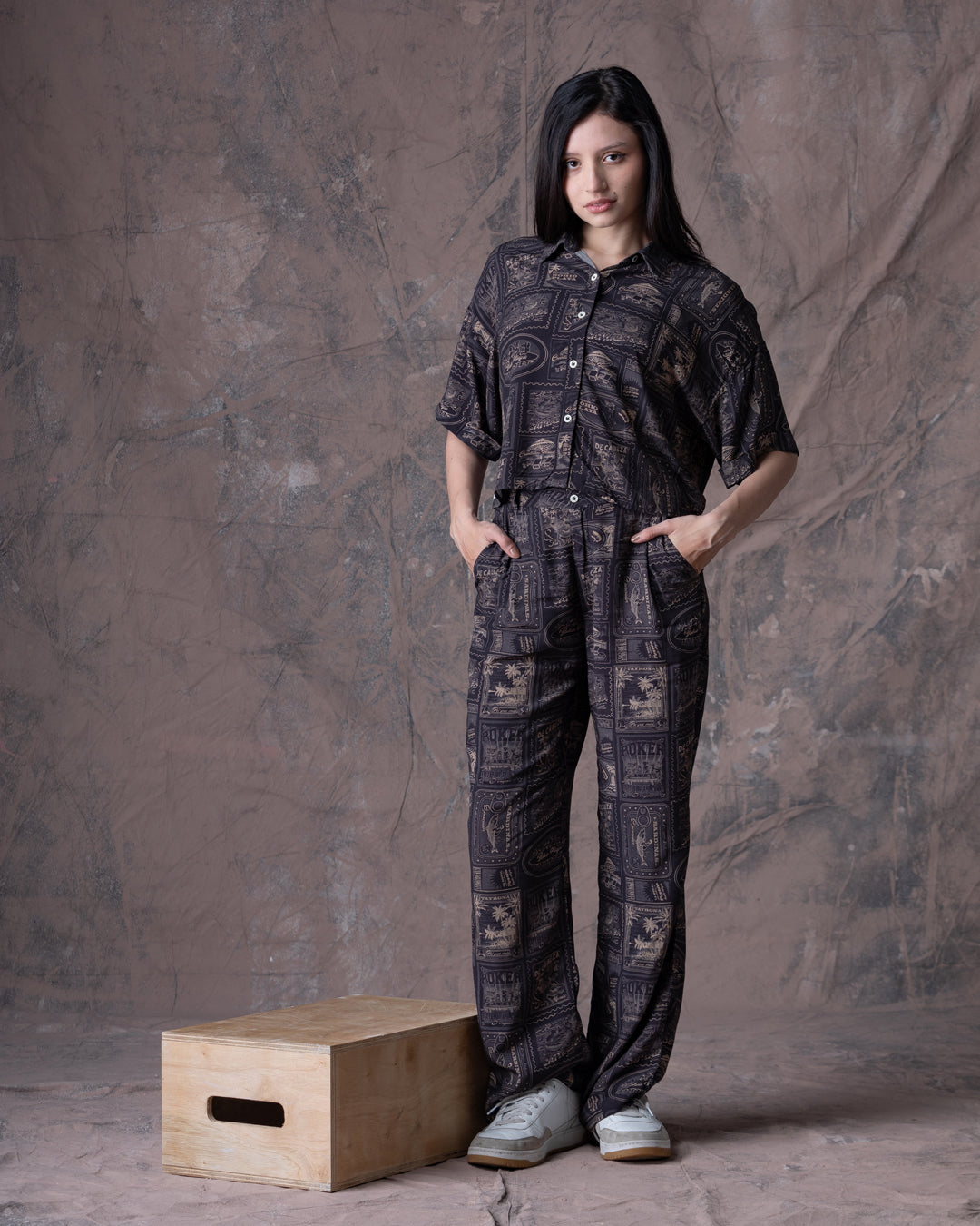 Pantalón Mujer Perritos Y Gaticos - Dunan X Bohío - (rayón)
