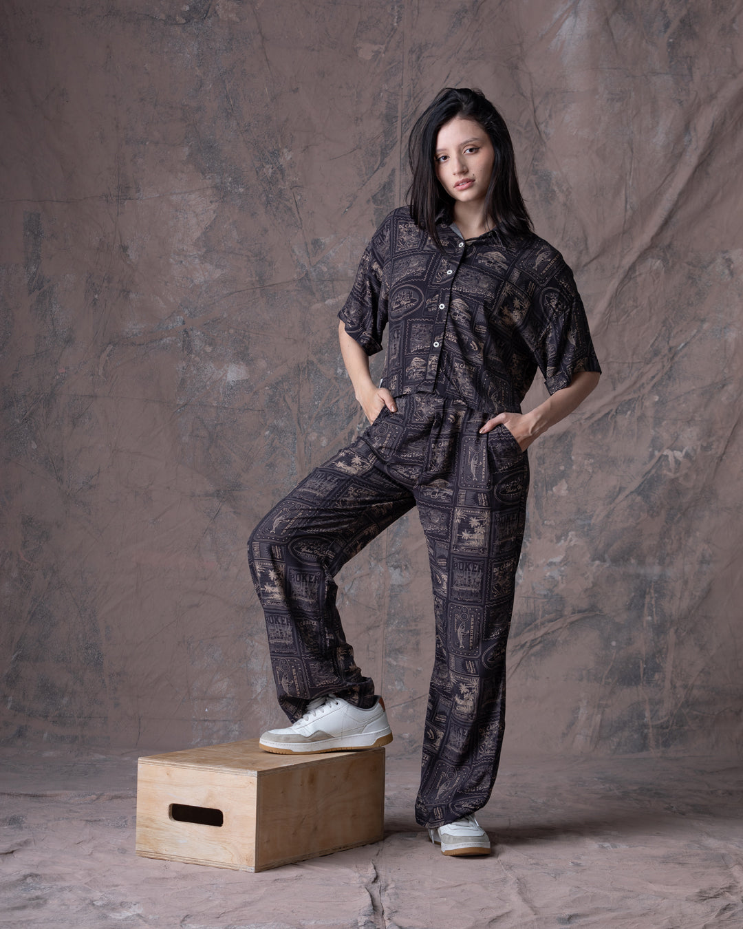Pantalón Mujer Perritos Y Gaticos - Dunan X Bohío - (rayón)