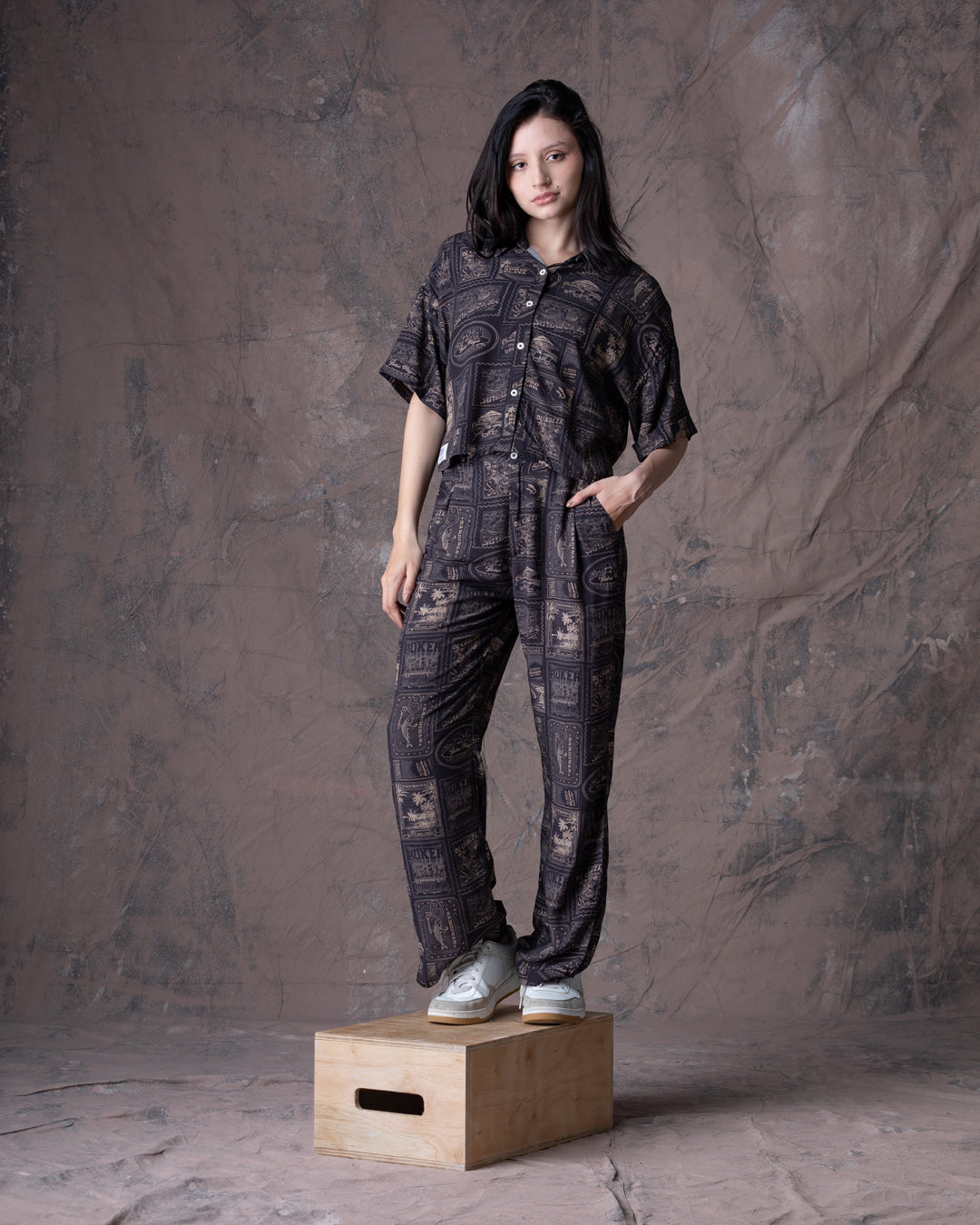 Pantalón Mujer Perritos Y Gaticos - Dunan X Bohío - (rayón)