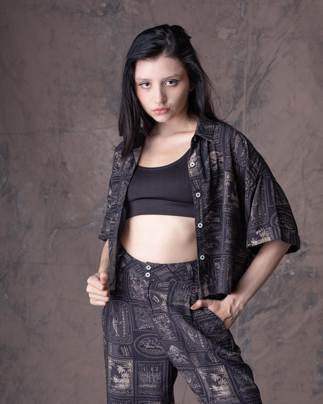 Pantalón Mujer Perritos Y Gaticos - Dunan X Bohío - (rayón)