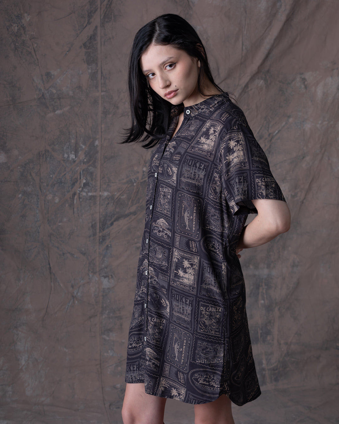 Camisón Mujer Perritos Y Gaticos Dunan X Bohío -Talla unica (Rayón)