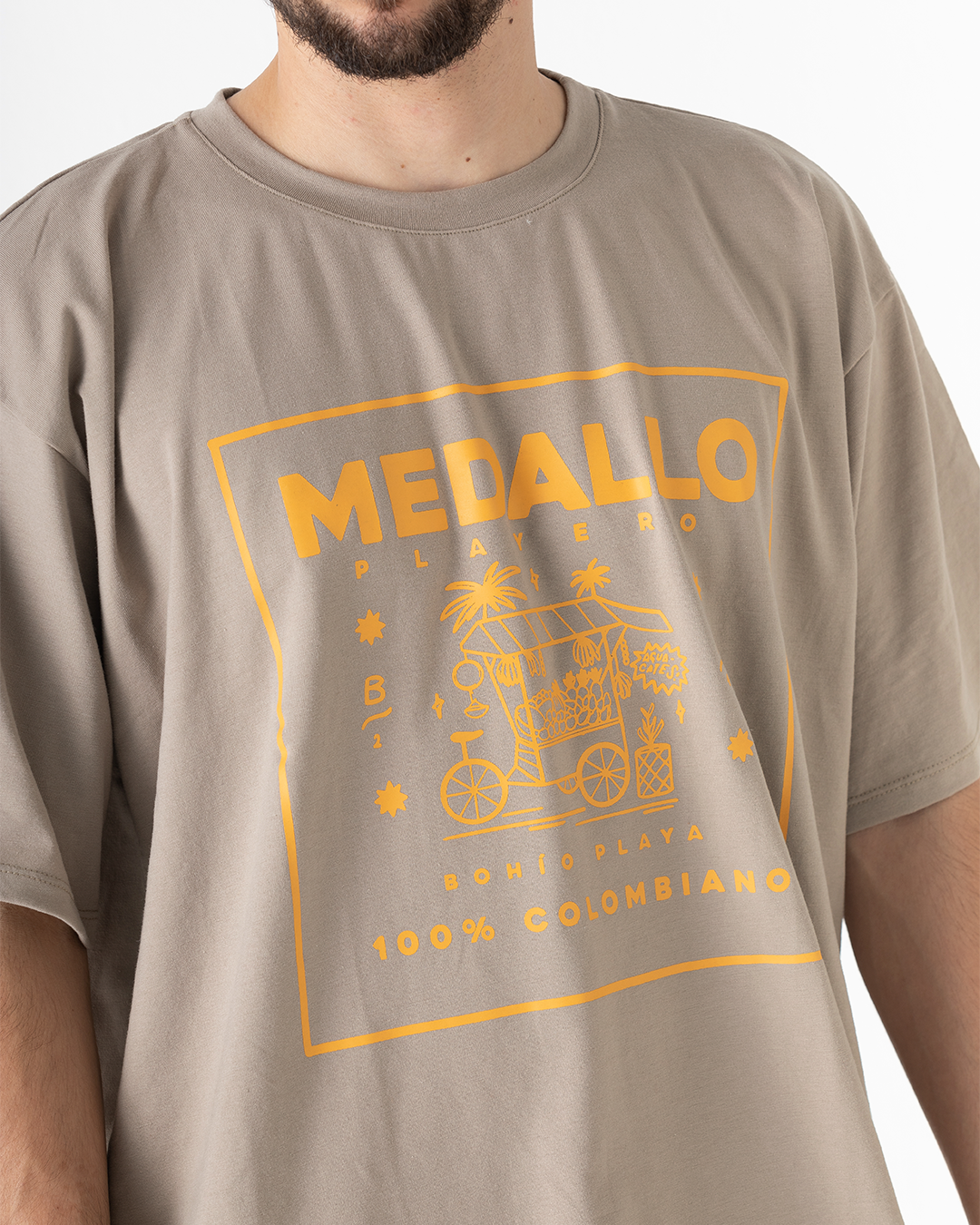 Camiseta Oversize unisex Medallo Playero (Algodón 230gr)