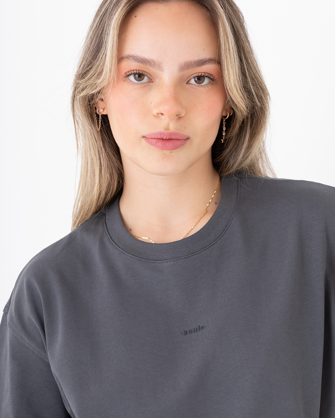 Camiseta Unisex Oversize Gris oscuro (Algodón 303 gr)