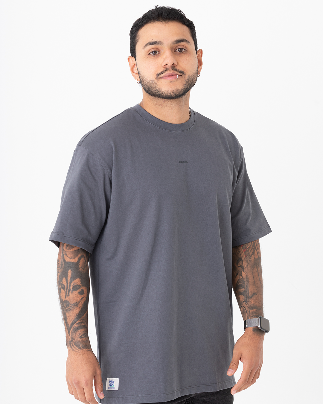 Camiseta Oversize Gris 270 gr