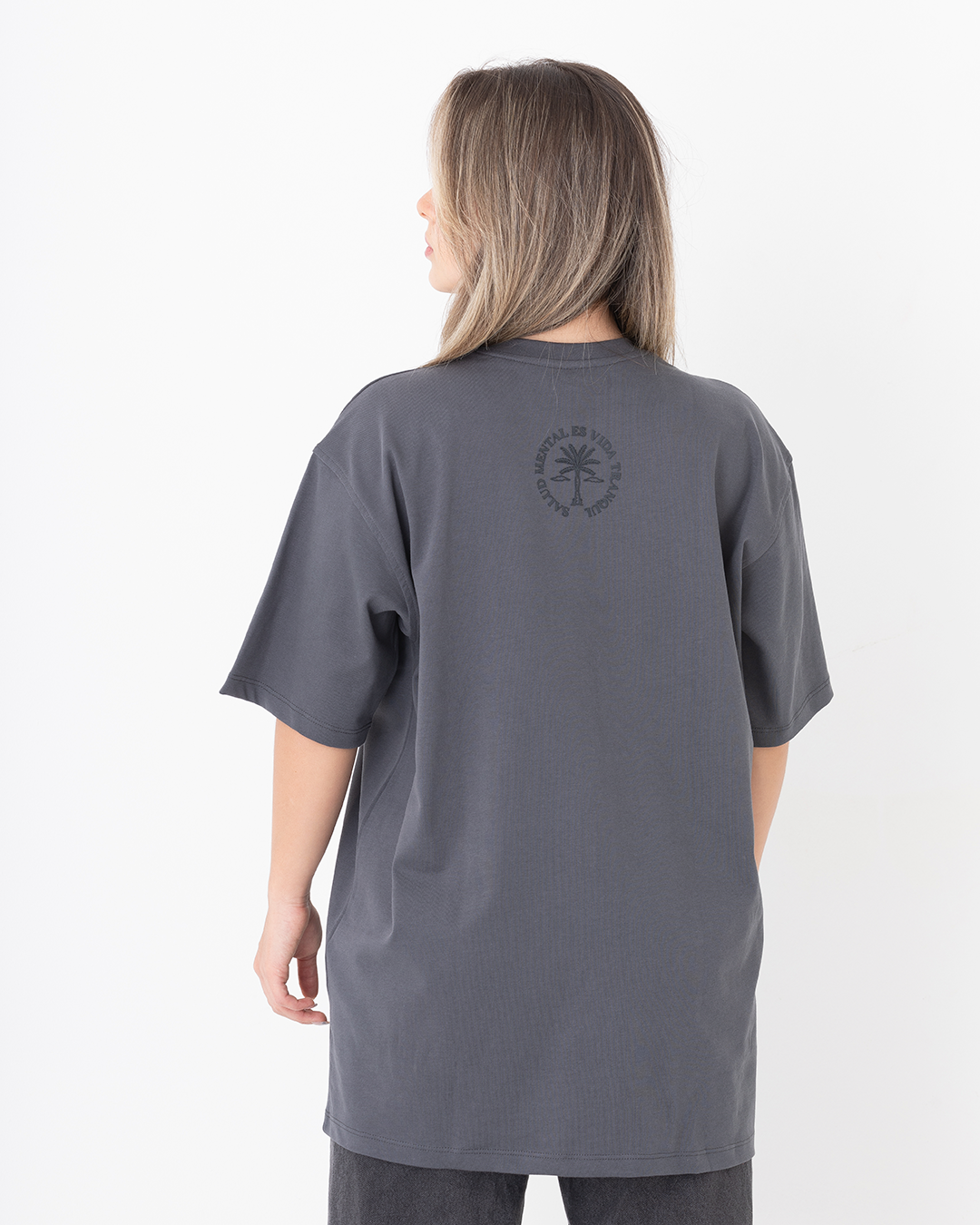 Camiseta Unisex Oversize Gris oscuro (Algodón 303 gr)