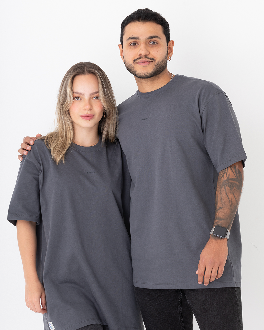 Camiseta Oversize Gris 270 gr