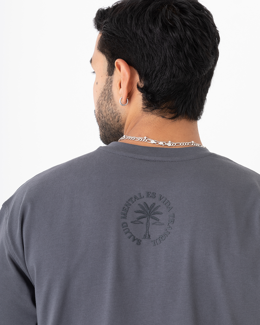 Camiseta Unisex Oversize Gris oscuro (Algodón 303 gr)