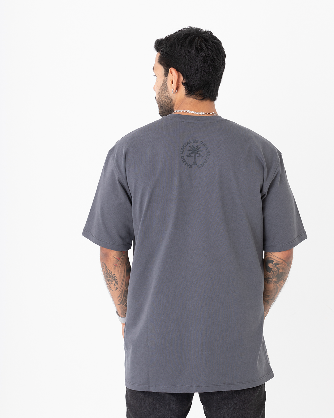 Camiseta Unisex Oversize Gris oscuro (Algodón 303 gr)