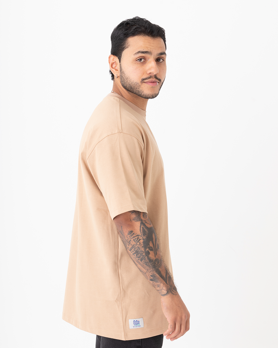 Camiseta unisex Oversize Caqui Algodón 303 gr