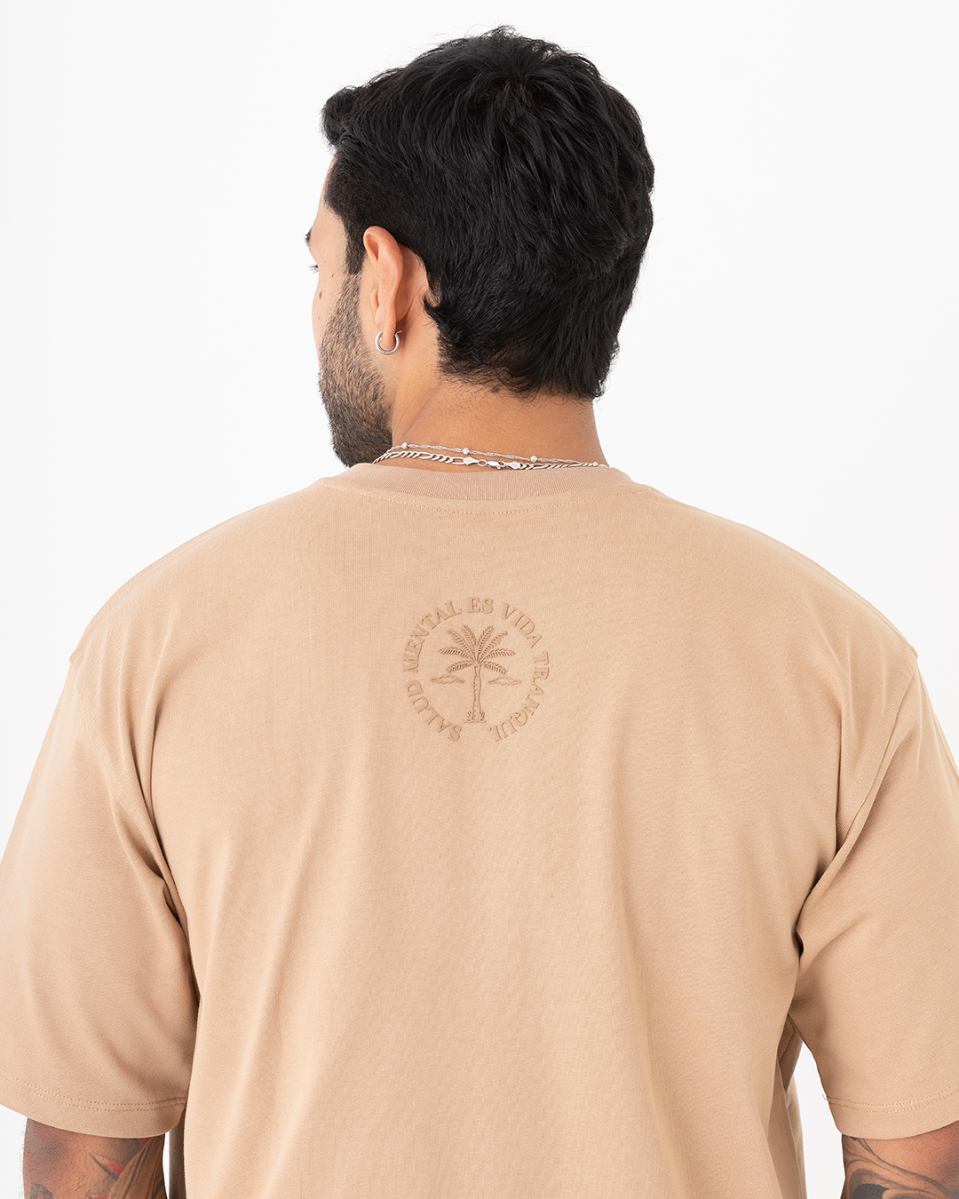 Camiseta unisex Oversize Caqui Algodón 303 gr