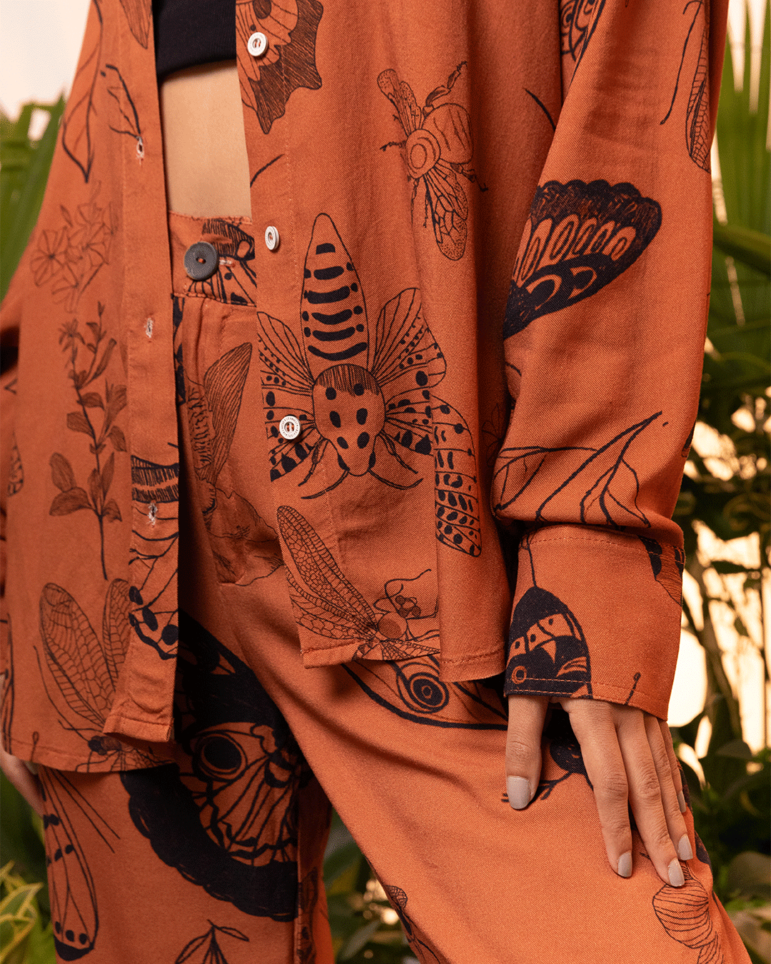 Camisa mujer Manga Larga Metamorfosis Terracota (Rayón)