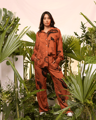 Camisa mujer Manga Larga Metamorfosis Terracota (Rayón)