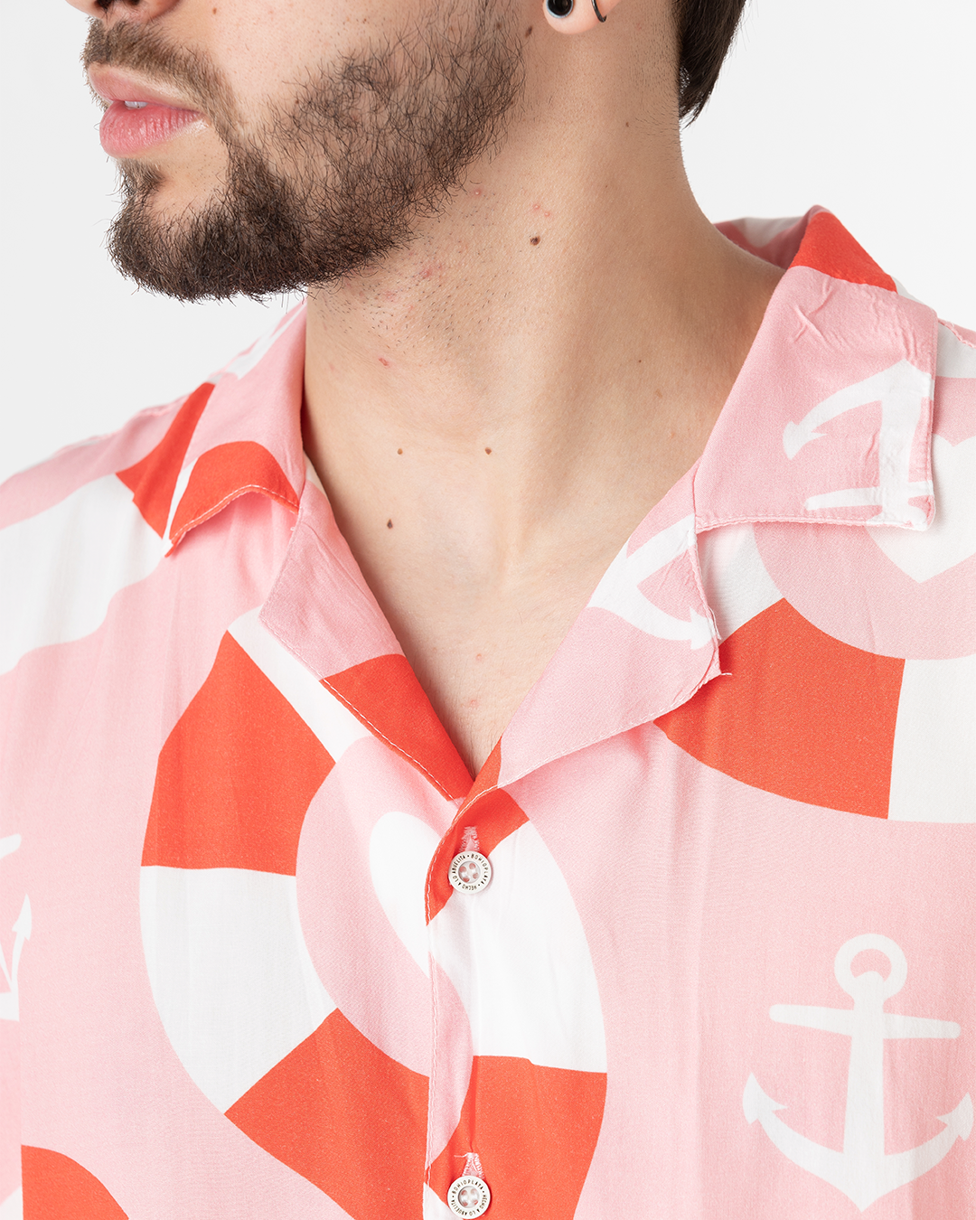 Camisa Hombre Salvavidas Rosada (Chalis)