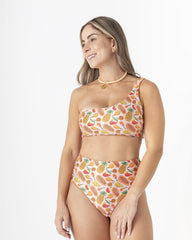 Panty alto de baño mujer Frutifantastica naranja Doble faz (Tela eco)