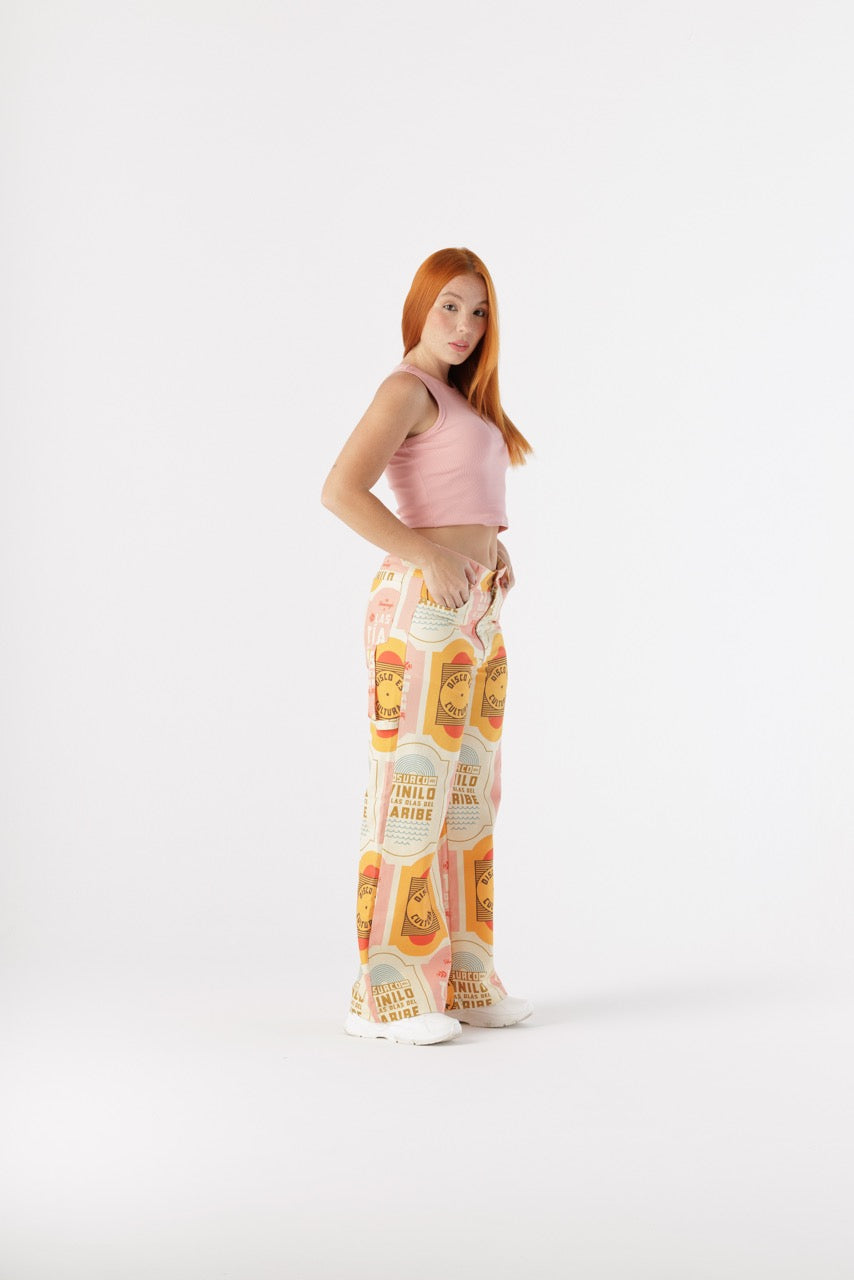 Pantalón Femenino las tías Discos Fuentes X Bohío (100% Algodón)