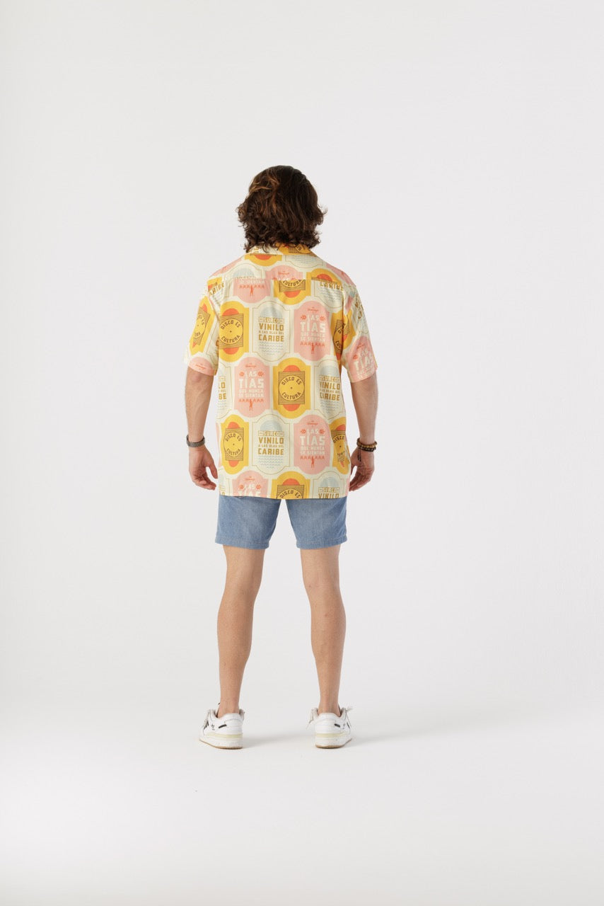 Camisa Masculina Discos Fuentes X Bohío (Rayón)