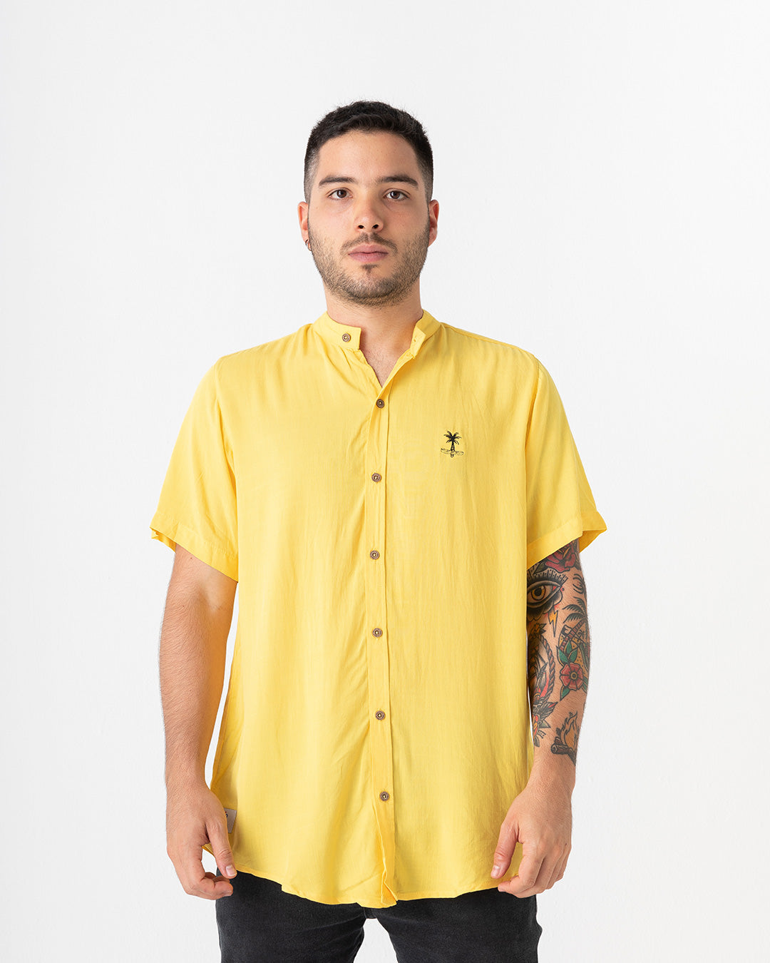 Camisa hombre cuello mao Taxi Driver (Chalis)