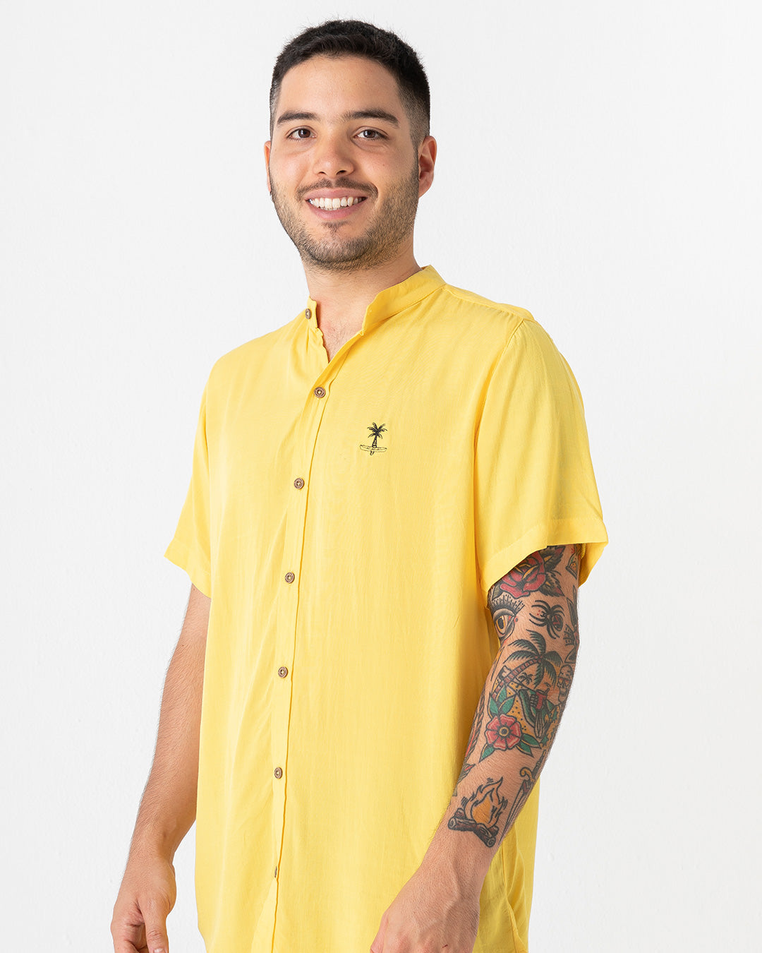 Camisa hombre cuello mao Taxi Driver (Chalis)