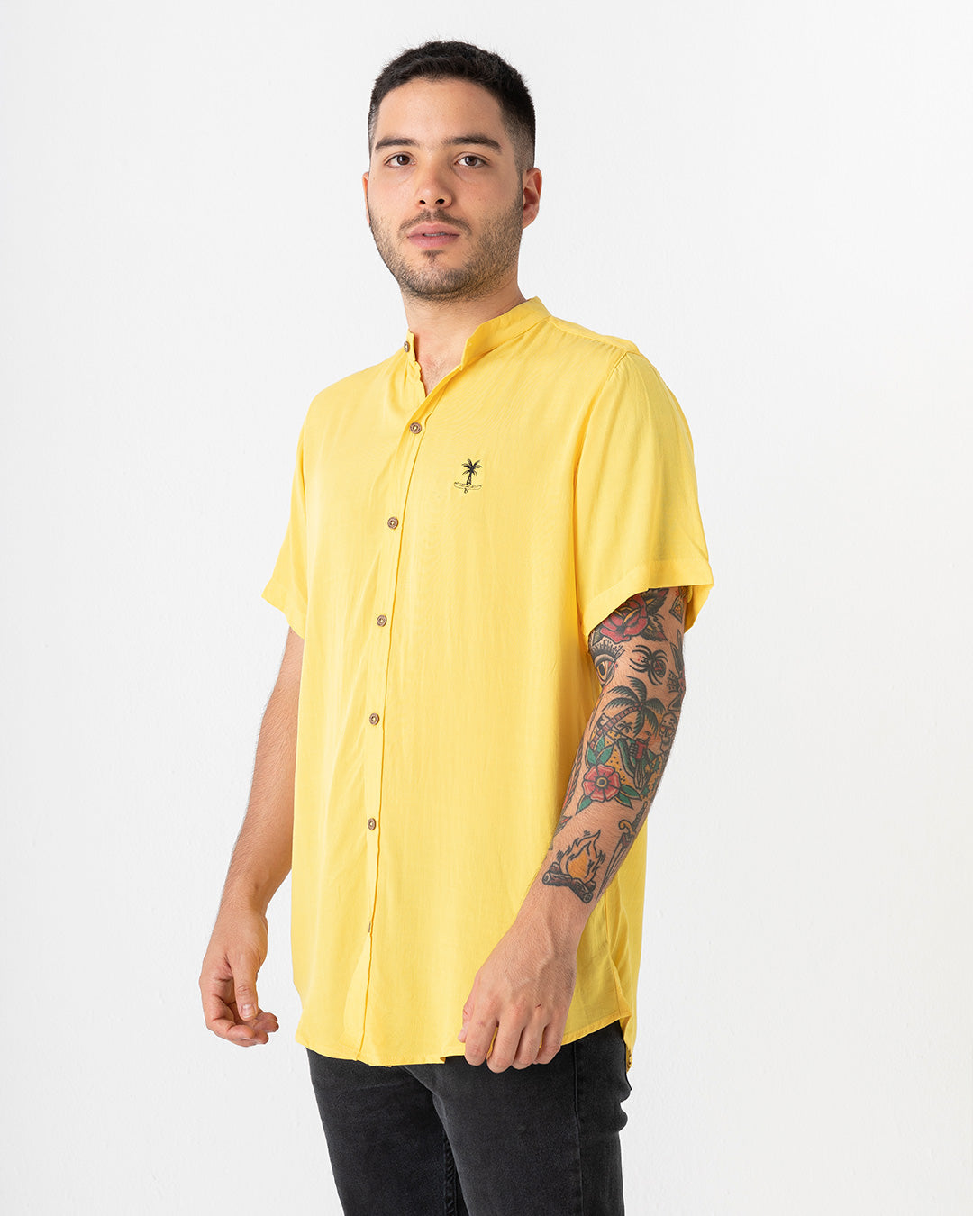 Camisa hombre cuello mao Taxi Driver (Chalis)