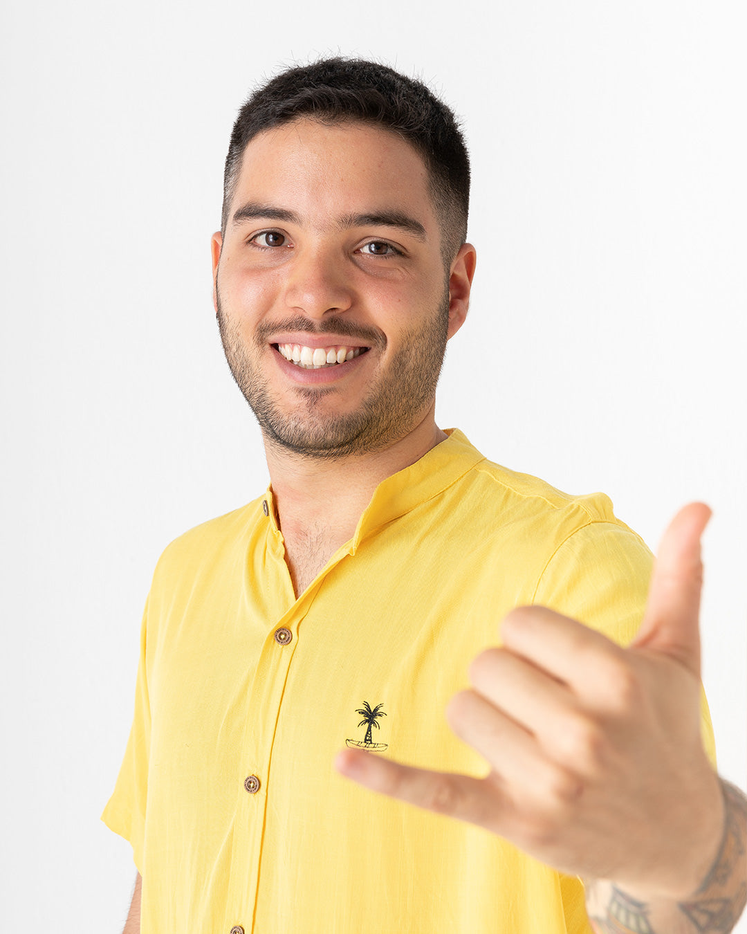 Camisa hombre cuello mao Taxi Driver (Chalis)