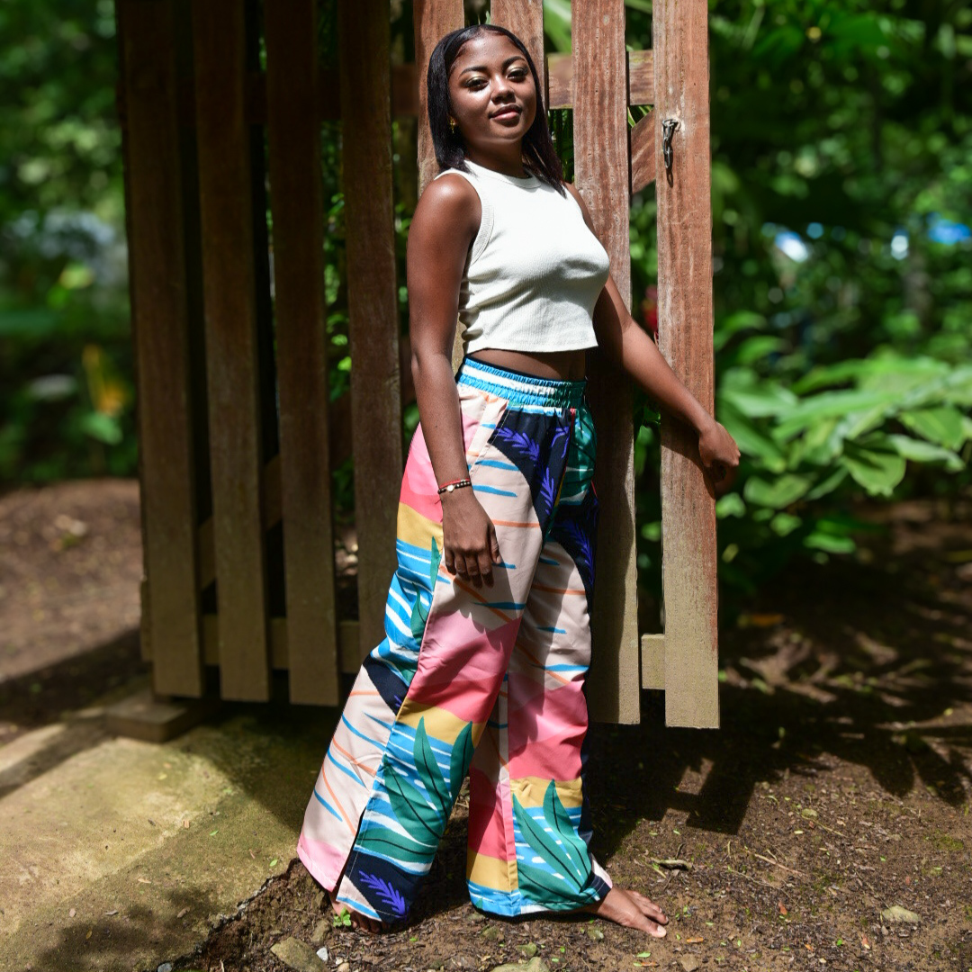 Pantalón mujer Isleña Pura multicolor (Tela náutica)