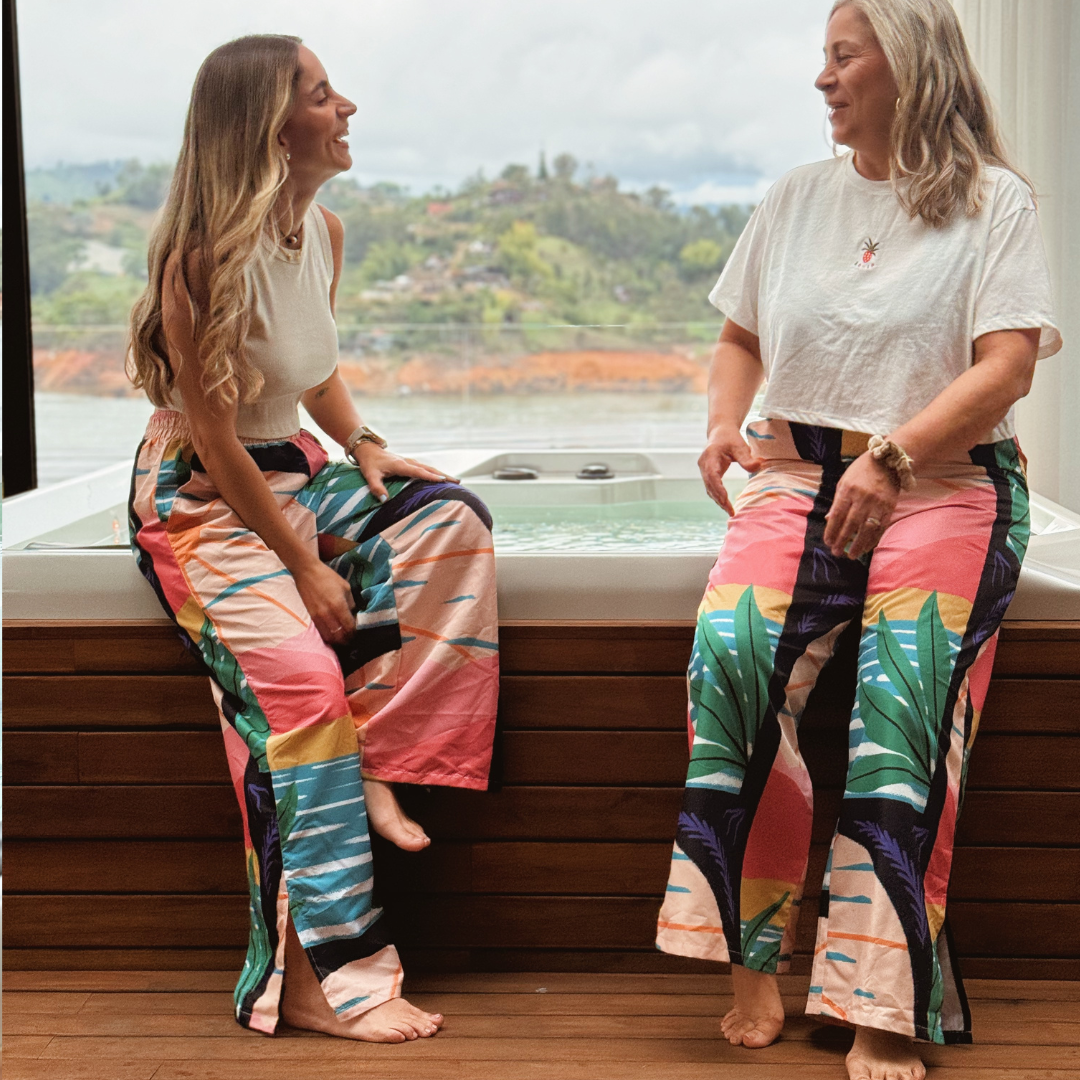 Pantalón mujer Isleña Pura multicolor (Tela náutica)